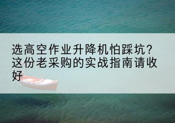 定远高空作业升降机厂家推荐-选高空作业升降机怕踩坑？这份老采购的实战指南请收好